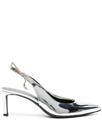 Zadig&Voltaire 68 mm First Night Court leren pumps - Zilver