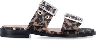 Ganni Feminie Buckle Starp - Dames - Sandalen - Bruin - 38 EU - Schoenen