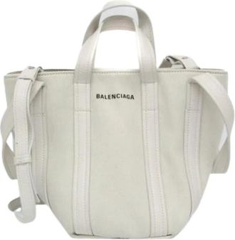 Balenciaga Pre-owned Everyday XS North South - Dames - Vintage Shopper - Wit - ONE Size - Leer - Vintage