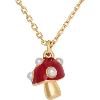 Kate Spade New York mushroom pendant necklace in Red Multi at Nordstrom
