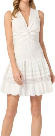 Shoshanna Genivieve Dress In Optic White