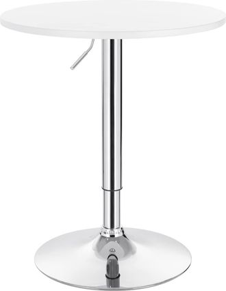 Woltu Tavolino Da Bar Girevole Piano Rotondo Diametri 60 Cm Tavolo Da Cucina Bianco - Woltu