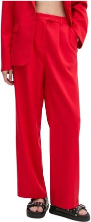 Never Fully Dressed Arden Broek - Dames - Wijde Broeken - Rood - XS - Polyester - Broeken