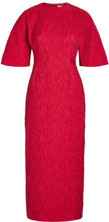 Roksanda Ilincic Falah Cloqué Midi Dress - Red - 10 (UK10 / S)