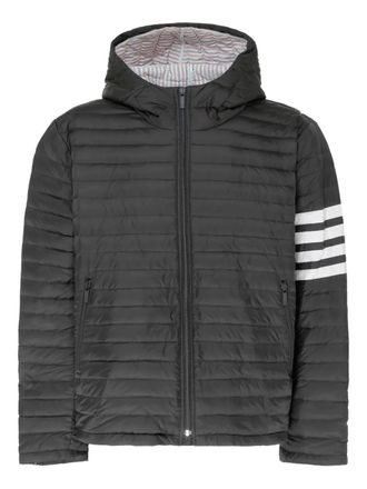 Thom Browne 4 stripe padded jacket - men - Nylon/Polyester/Feather Down - 1 - Black