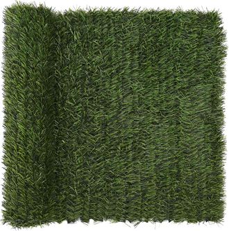 vidaXL Cerca Artificial Verde Claro 1 X 3 M Pvc Y Acero Vidaxl