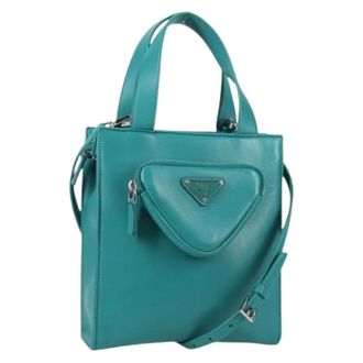 Prada Pre-owned Handbags, female, Green, Size: ONE SIZE Pre-owned Vintage Hand Bag