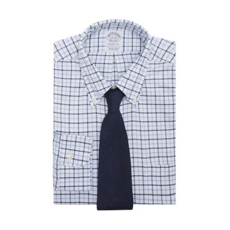 Brooks Brothers Regular Fit Non-Iron Button Down Overhemd - Heren - Zakelijke Overhemden - Blauw - XS - Katoen - Overhemden