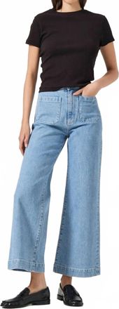Rolla's Sailor Wide Leg Jeans In Blue