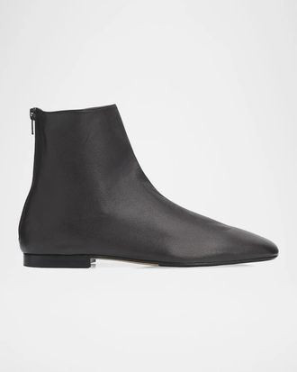 Toteme Contour Leather Ankle Boots