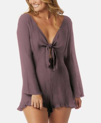 Raisins Newport Romper Cover Up In Grape