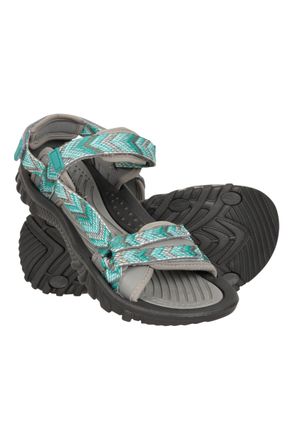 Mountain Warehouse Cyprus Womens Sandal - Breathable Ladies Daily Use Shoes with Neoprene Lining - Summer Beach, Walking, Hiking & Outdoors Blue Adult Shoe Size 7