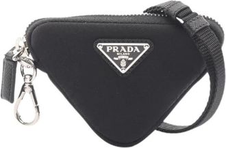 Prada Pre-owned Mini Bags, female, Black, Size: ONE SIZE Pre-owned Tessuto Nylon Pouch