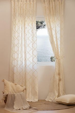 Calma House Cortina royal algod&oacute;n crudo 140x280