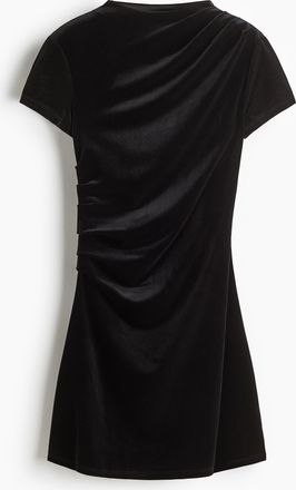 H&M Drapiertes Kleid - Schwarz
