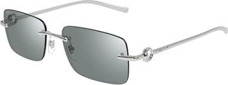 Gucci Green Rectangular Mens Sunglasses GG1703S 002 55