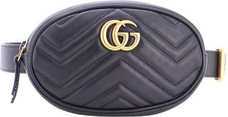 Gucci Gg Marmont Belt Bag Matelass&eacute; (Authentic Pre-Loved)