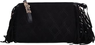 Ga&euml;lle Paris Suede Tas - Dames - Schoudertassen - Zwart - ONE Size - Su&egrave;de - Tassen