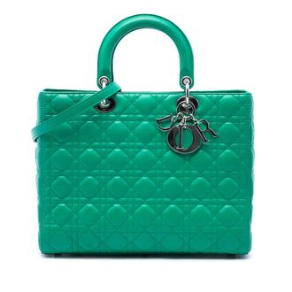 Dior Pre-owned Dior Large Lambskin Cannage Lady Satchel Ladies INNUO1Z18YO2LSEK