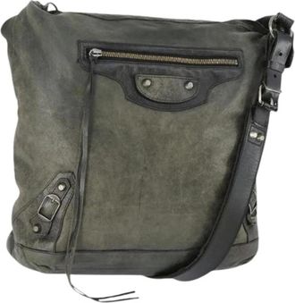 Balenciaga Pre-owned Cross Body Bags, female, Black, Size: ONE SIZE Pre-owned Leather Cross Body Bag