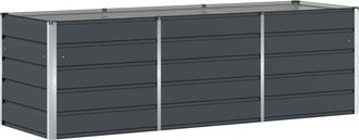 vidaXL Jardinera Antracita 240 X 80 X 75 Cm Acero Vidaxl