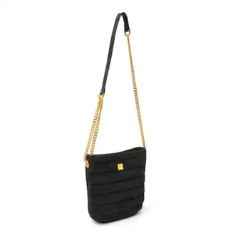 Think Royln Womens Dream Stash Handbag In Black Suede