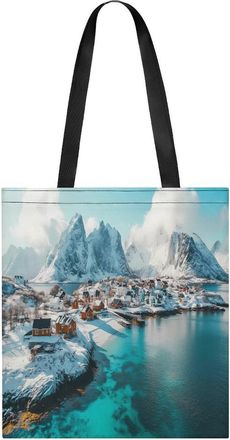 Generic Northern Lights Womens Tote Casual Shopping Bag Lightweight Shoulder Bags Hobos Handbag for Work Travel Daily 35x40cm