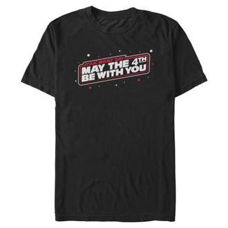 Star Wars Mens Star Wars May The Fourth Red Outline Graphic T-Shirt in Black at Nordstrom, Size Xxx-Large