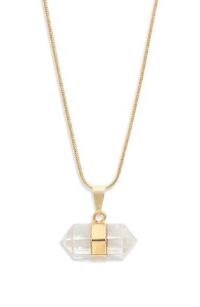 CHILD OF WILD Ancient Wisdom Quartz Pendant Necklace in Gold at Nordstrom