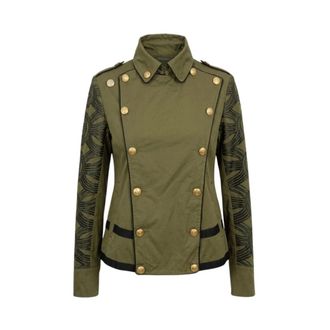Mr & Mrs Italy Giacca Militare Doppiopetto - - Jackets - Donna - Verde - S