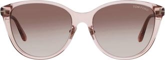 Tom Ford Brown Gradient Oval Ladies Sunglasses FT1055-K 72F 57