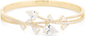 Eye Candy Los Angeles Gwen CZ Statement Bangle Bracelet in Gold at Nordstrom Rack