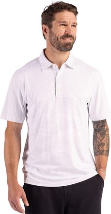 Cutter & Buck Forge Eco Fine Line Stripe Stretch Recycled Mens Polo