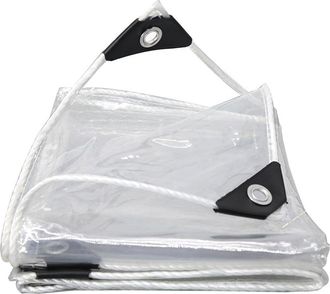 OEM Lona Transparente Pvc - 300 G/m2 - Impermeable Con Cord&oacute;n Reforzado En Los 4 Lados - Para Invernadero Jard&iacute;n Carpa Terraza - 2x2 M 2x3 M 2x4 M