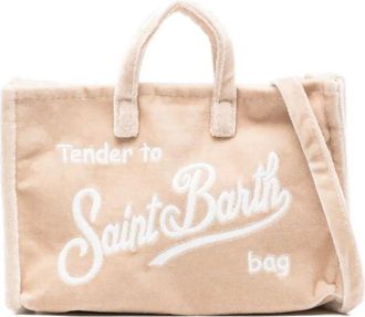 MC2 Saint Barth logo-embroidered mini bag - women - Polyester - One Size - Neutrals