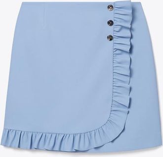 Tory Burch Womens Tech Twill Ruffle Golf Skirt, size 14