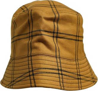 Dolce & Gabbana HAT10031 Check-Pattern Cotton Bucket Hat - Yellow