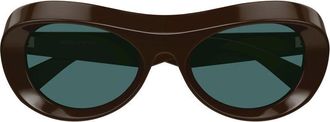 Bottega Veneta BV1284S004 Cat-Eye Full Rim Sunglasses - Brown