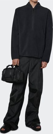 Rains Fleece Pullover In Black