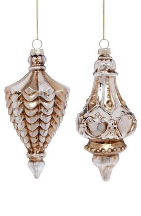 Mark Roberts Gold and Silver Ornate Finial Ornament, Set of 6 at Nordstrom