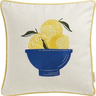 Tom Tailor Dekokissen »Lemons« bestickt, mit Naturfaseranteil