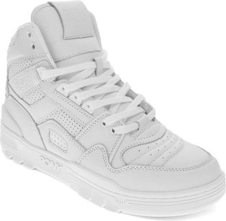 Pony Mens M100 Genuine Leather Premium Hightop Lace Up Athletic Sneaker Shoe