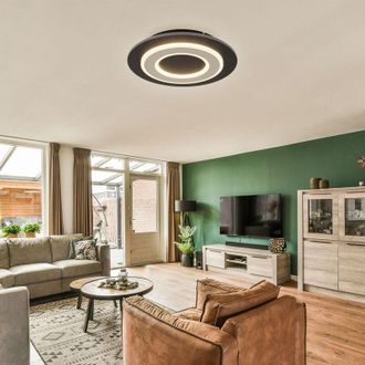 Globo Lighting Globo Lighting - Lampada da soffitto Lampada da camera da letto Lampada da sala da pranzo color champagne marrone scuro, metallo mdf, led 24W 710lm