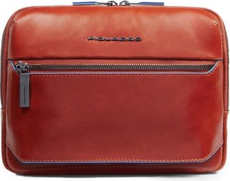 Piquadro Blue Square Crossbody Bag - Heren - Schoudertassen - Rood - ONE Size - Leer - Tassen