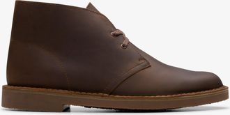 Clarks Mens Shepton Dark Brown Lea Boots - Size UK 10.5