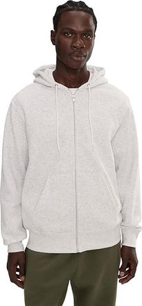 Nike Club Full-Zip Fleece Hoodie Mens Sweatshirt Birch Heather/White/White : 2XL, Cotton/Polyester
