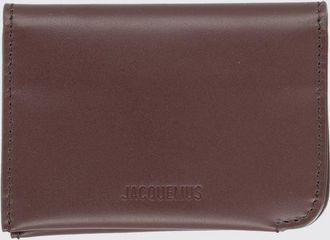Jacquemus Portacarte bifold in pelle liscia con logo frontale impresso