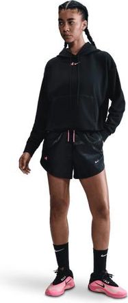 Nike Womens Aja Dri-FIT Signature Shorts - Black/Laser Pink Size XL