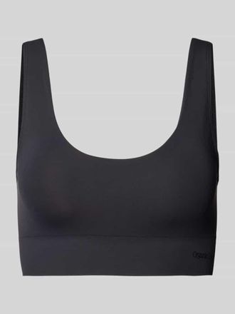 Organic Basics Bralette mit Label-Schriftzug in Black, Größe XS