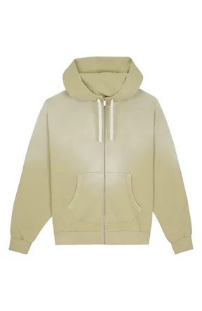 Brain Dead Padded Elbow Zip-Up Hoodie in Sand at Nordstrom, Size Xx-Large